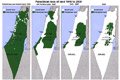 Потеря палестинцами территорий с 1946 года по настоящее время. Израиль, Сектор Газа, Западный берег реки Иордан.